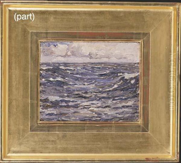 A Pair Of Seascapes, Painted On The Artist's Voyage To Australia In1888 - view 1