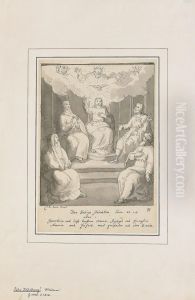 Den Heliga Familjen - Efter Charles Le Brun by Pehr Horberg