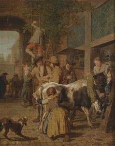 Cattle Market by Jan Jozef, the Younger Horemans