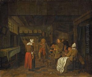 Wirtshausszene by Jan Jozef, the Younger Horemans