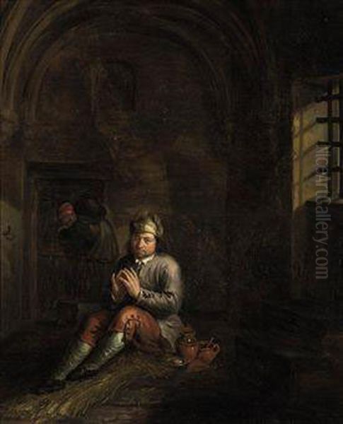 Figures In A Prison Cell - view 1
