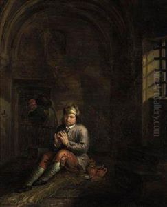Figures In A Prison Cell