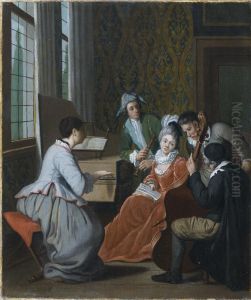 Le Concert Dans Un Salon by Jan Josef, the Elder Horemans