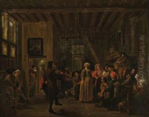 Interieur Met Bruiloftsfeest by Jan Josef, the Elder Horemans