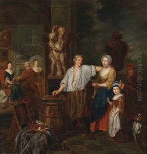 At The Painter""s Studio by Jan Jozef, the Younger Horemans