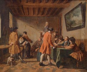 Wirtshausinterieur by Jan Jozef, the Younger Horemans