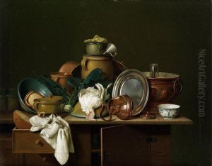 Kuchenstilleben Mit Totem Huhn by Peter Jacob Horemans