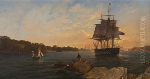 Harbour Scene At Dusk - view 1