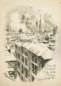 Mr Pickwick Leaving The "golden Cross" At Charing Cross by Adam E. Horne