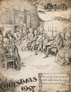 Christmas 1907-sir Lister Holte Entertains His Guests In The Great Drawing Room by Adam E. Horne