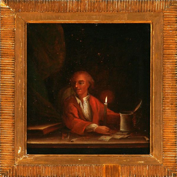 Interior With Agentleman At A Candlelight - view 1