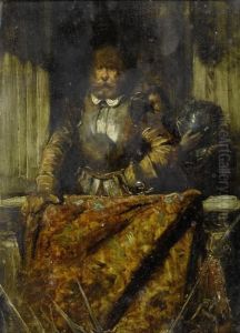 Knight At A Balustrade by Joseph Hornung