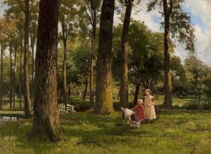 Walking Through The Forest With A Kid by Hendrik Horrix