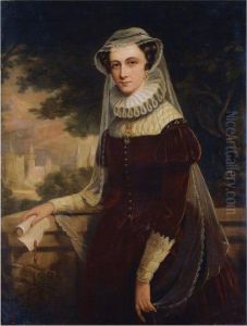 Mary Queen Of Scots, With Holyrood Palace Beyond