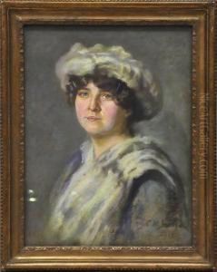 Elegante Dame Im Brustportrait by Charles Mendelssohn Horsfall