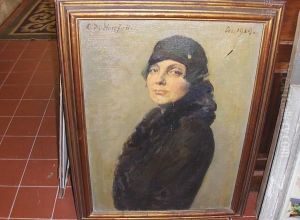 "won't I Do?", A Portrait Of Angela Duck by Charles Mendelssohn Horsfall