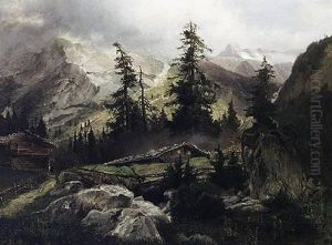 Schuler Der Dusseldorfer Akademie Bei Seel by August Horter