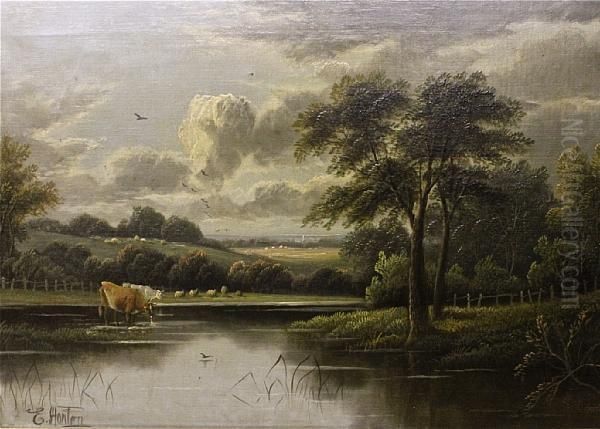 Cattle By A River - view 1