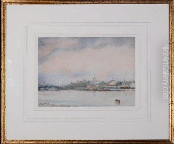 Buildings Along The Banks Of A River - view 1