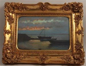 Eveningatmosphere In Grado by Joseph Eugen Horwarter