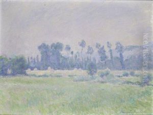 Paysage A La Meule De Foin A Giverny by Blanche Hoschede-Monet
