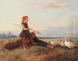 Die Gansehirtin by Theodor Hosemann