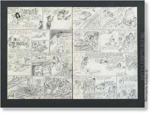 Urbanus 'wiesmoste Met Phaedra Hoste?' Originele Potloodtekening/strip 2pagina's . Getekend Op 2b In Kader 7 En9 Urbanus 'wiesmoste Met Phaedra Hoste?' Originele Potloodtekening/strip 2pagina's . Getekend Op 2b In Kader 7 En9