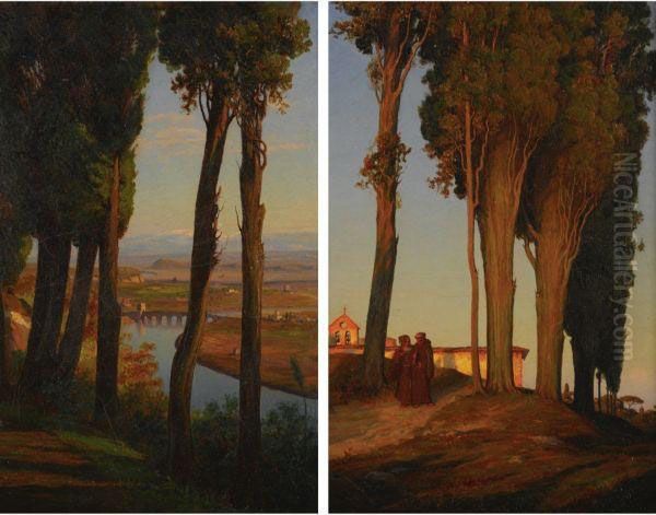 'cypresses On Monte Mario Near Rome' - view 1