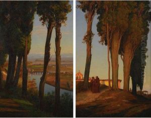 'cypresses On Monte Mario Near Rome' by Thomas Hiram Hotchkiss