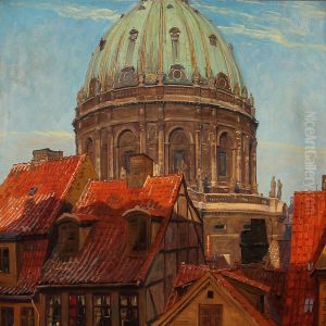 View From Copenhagen With The Marble Church by Axel Hou