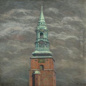 View With Sct. Petri Church Spire. by Axel Hou