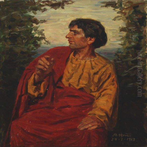 Exterior With Man Dressed In Red Cloth - view 1