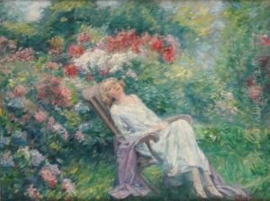 Jeune Femme A La Sieste by Leon Houbaer