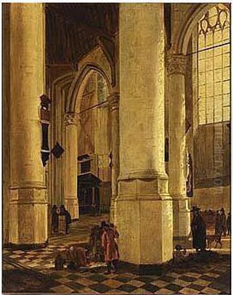 Delft: The Interior Of The Oude Kerk With The Tomb Of Piet Hein - view 1