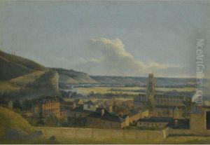 A View Of A Town In The Yonne Region, Burgundy