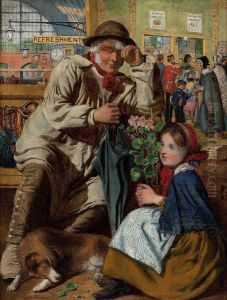 The Railway Station by Arthur Boyd Houghton