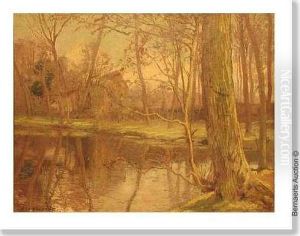 Pond In Thewoods. by Leon Houjoux