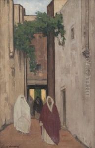 Ruelle Animee by Henri Hourtal