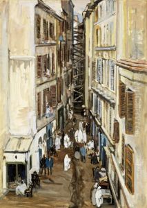 Alger, La Rue D'orleans Dans Le Quartier De La Marine by Henri Hourtal