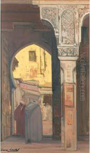 Personnages Dans Une Ruelle A Marrakech - view 1