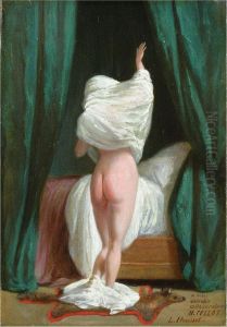 Junge Frau Beim Zu Bett Gehen by Louis Houssot