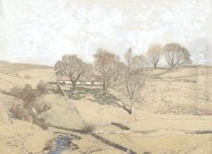 Landscape With Farm Buildings by George Houston