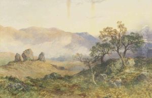A Rocky Moorland Landscape by John Adam P. Houston