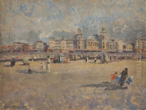 Plage Animee Avec Cabines - view 1