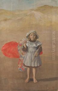Jeune Fille Dans Les Dunes by Leon Houyoux