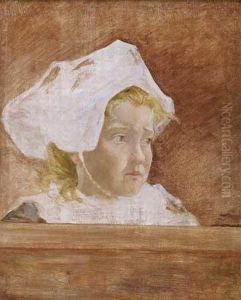 Portrait De Jeune Bretonne by Thomas Hovenden