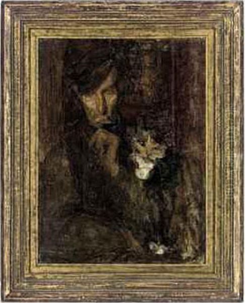 A Man With A Cat - view 1