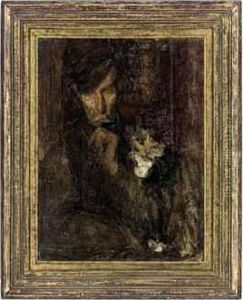A Man With A Cat by Beatrice Julia How