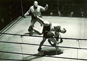 Wrestling I, New York City, 1938 by Frank Howard
