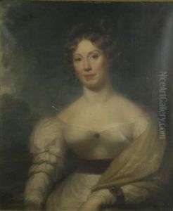 Portrait Of Charlotte Mary, Wife Of John Christian Schetky, Marine Painter To The King Inscribed Verso 30 X 25in